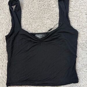 White Fox Boutique Black Crop Top